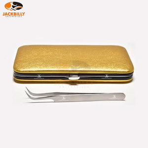 แหนบต่อขนตาแบบโค้งงอปริมาณสะดวกสบายแหนบต่อขนตาสแตนเลสสีชมพูเพิ่มวอลลุ่ม - Product Image 3