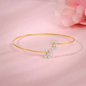 Bracelet jonc en diamant doré cultivé en laboratoire Solbloom Accessoire de bijoux élégant - Product Image 6