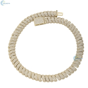 Chaîne à maillons cubains en diamant de laboratoire 18MM Chaîne Hip Hop élégante et entièrement glacée Collier pour hommes Bold Iced Out - Product Image 5