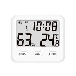 Digitale thermometer Hygrometer Wekker LCD-achtergrondverlichting Binnentemperatuur-vochtigheidsmeter Kamer Bureau Tafel Thermo-hygrometer - Product Image 1