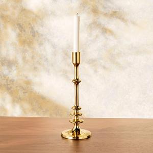 Candelabro de Metal de calidad superior Pilar Chapado en oro Portavelas de aluminio Decoración de Navidad Mesa Portavelas hecho a mano - Product Image 1