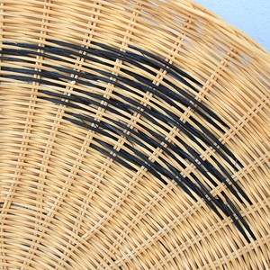 ตะกร้าหวายทำมือทรงกลมตกแต่งผนังบ้านตะกร้าผนังทำมือลายโบโฮสีดำสำหรับตกแต่งบ้าน - Product Image 3