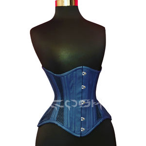Corset en coton noir personnalisé pour le modelage de la taille, corset durable pour le modelage du corps en forme de sablier, fournisseur de corsets - Product Image 3