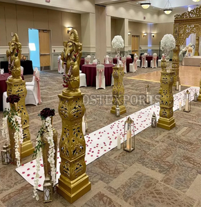 ใหม่ Jodha Akbar Mandap สำหรับงานแต่งงานงานแต่งงานราคาดีที่สุดแกะสลักสูง mandaps สี่เหลี่ยมทองคำสำหรับอินเดียตกแต่งงานแต่งงาน UK - Product Image 2