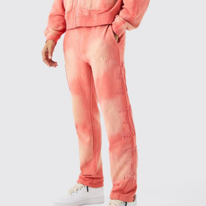 Conception personnalisée Hommes 100% Coton Survêtement Pakistan Puff Printing Jogger Pantalon Survêtement Évasé Écologique Hiver Ensembles - Product Image 4