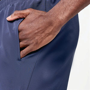 Lightweight Moisture Wicking Fabric Navy Essential 5 Inch Shorts with Contour Side Panels and Inner <b>Mesh</b> <b>Pants</b> - Product Image 5