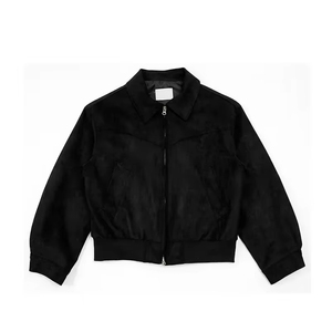 Nouvelle Arrivée 2026 – Blouson Court en Cuir et Velours pour Homme, Coupe Ample, Style Moto Polyvalent, Col Revers, Décontracté - Product Image 4