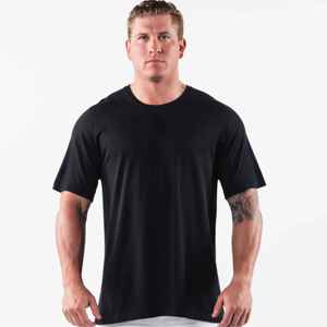 Vente en gros 100% coton T-shirt uni à col rond pour hommes T-shirts streetwear à col rond imprimés personnalisés Coupe confortable Caractère de la mode - Product Image 1