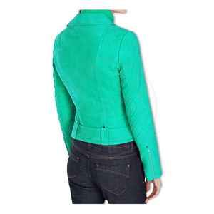 แจ็คเก็ตหนังแฟชั่นผู้หญิงหนังแกะดูดี - Product Image 2