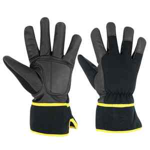 Gants de sécurité de travail pour mécanicien automobile XL pour l'assurage et la descente en rappel Meilleurs gants d'escalade de fissures Rappel Gants de mécanicien noirs - Product Image 1