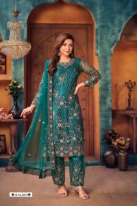 SALWAR-SUIT ตาข่ายสำหรับงานหนักงานปักแบบล่าสุด - Product Image 3