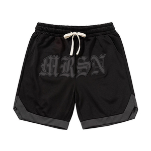 Pantalones cortos de lavado ácido vintage personalizados para hombre, algodón que se desvanece con tinte solar y bordado con apliques de borde cortado desgastado para el verano - Product Image 2