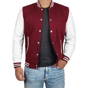 Fabricación profesional Hombres Invierno Carta Varsity Chaquetas Diseño personalizado Poliéster/Mezcla de algodón Logotipo frontal - Product Image 1