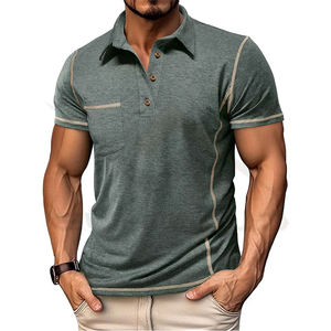 Camiseta de Verano Informal de Manga Corta con Bolsillo, Estampada, de Gran Tamaño, 100% Algodón, Antiarrugas, Color Personalizado para Hombre - Product Image 2