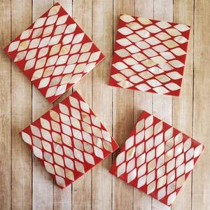 Handmade Wooden <b>Coasters</b> <b>Set</b> with Holder Mother of Pearl Inlay Bone inlay Serving <b>Coaster</b> Elegant Mats & Pads - Product Image 2