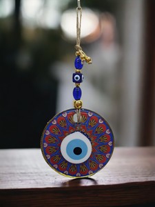 Ojo Turco DAFNI de 11 cm, Hecho a Mano, en Vidrio Magnético con Relieve, Decoración de Pared Tradicional, Regalo Promocional Novedoso de Estambul - Product Image 2