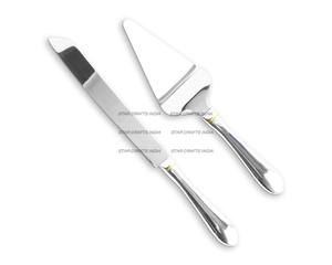 Ensemble couteau à gâteau et serveur en acier de table décoration de fête de mariage en gros couteau de coupe de gâteau en métal et ensemble de serveur - Product Image 3