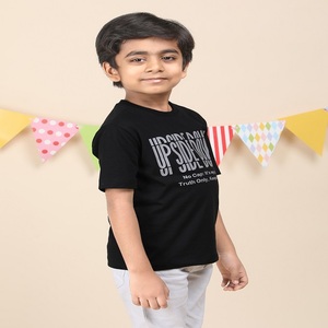 Precio bajo 100% algodón Camiseta de cuello redondo para niño Ropa estampada para todas las estaciones en diferentes métodos y materiales - Product Image 2