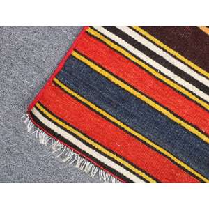 พรมขนาด 1.3x2 ฟุต, พรมตุรกีโบราณ, พรมขนสัตว์คิลิมสีแดง - Product Image 5