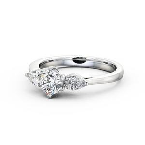 แหวนเพชรแฟชันสุดสวยสำหรับผู้หญิงแหวนหมั้นสามชิ้นทำจากหินโรสโกลด์แหวนเพชรสำหรับปลูกในห้องปฏิบัติการ CVD - Product Image 5