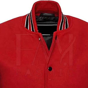 Chaqueta deportiva de equipo con diseño de Letterman de alta visibilidad para hombre 100% poliéster con capucha y bolsillo largo para invierno - Product Image 2