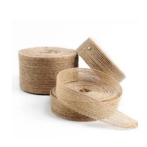 Custom Natural Color Burlap Jute <b>Ribbon</b> Perfect for Party Decorations, DIY Crafts, and Christmas Tree Decor - Product Image 3