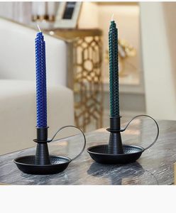 High Quality Handmade Iron Classical Wedding Christmas Decorative Candlestick Holder Digital Printing 1 Color Home Decor - Product Image 4
