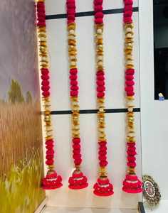 พวงมาลัยผ้าลูกไม้ปอมปอมปอมปอมขนาดใหญ่สำหรับงานแต่งงานของตกแต่งแบบอเมริกันสำหรับฉากหลัง - Product Image 4