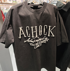 Fabricant de vêtements personnalisés pour hommes : Patch lettres en perles et strass thermocollant, streetwear décontracté à séchage rapide pour hommes - Product Image 3