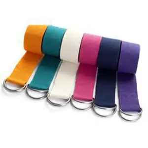 Exercise Equipment New Multi Colors Adjustable Belt Sport Yoga Stretch Strap D Ring Belt Gym Waist Belt