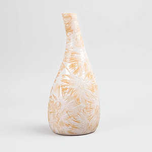 Jarrón de Cerámica Artesanal Moderno y Minimalista, Color Beige Claro, Diseño de Globo de Lujo para Decoración del Hogar, Regalo de Inauguración - Product Image 1