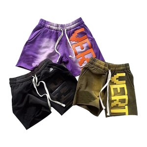 Custom High Quality <b>Men's</b> <b>Shorts</b> Acid Washed Sun Fading Jogger <b>Shorts</b> Embroidered Patch Streetwear Vintage Distressed <b>Shorts</b> - Product Image 6