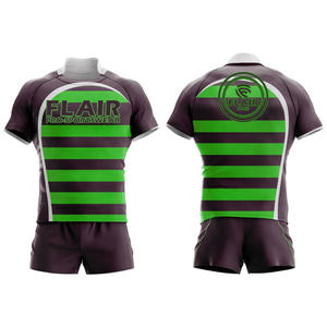 Ropa deportiva personalizada de alta calidad para hombre, camiseta de Rugby americano Vintage, transpirable, respetuoso con el medio ambiente, Spandex/poliéster, Rugby al por mayor - Product Image 2