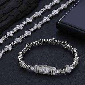 สร้อยข้อมือเงินแท้ 925 ลายกากบาทประดับเพชร VVS ระดับ Iced Out สไตล์ฮิปฮอป ของขวัญคริสต์มาสสำหรับสร้อยข้อมือเพชร - Product Image 5