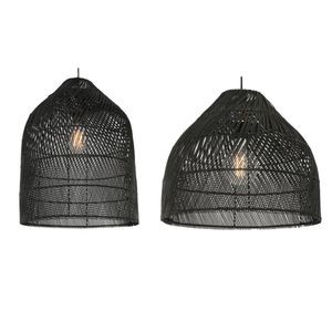 Lámpara colgante de ratán minimalista negra, decoración de techo colgante tejido de mimbre, lámpara colgante de ratán de bambú, venta al por mayor, sala de estar - Product Image 5