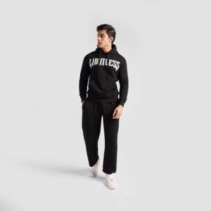 Sudadera con Capucha GAI para Hombre, Color Negro, Felpa Francesa, Talla XS, con Diseño de Parches Bordados en 3D y Estampado Serigrafiado - Product Image 4