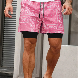 2025 nouveauté unisexe Fitness Baseball Shorts 100% Polyester haute qualité solide motif non tissé tissage méthode toile tissu - Product Image 3