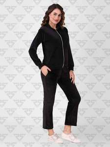 velvet tracksuit for women custom logo <b>velour</b> Ladies hoodies and <b>trousers</b> tracksuit jogging suit velvet tracksuits women's - Product Image 6