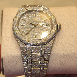 Reloj de Pulsera Exclusivo para Hombre 2024 de Acero Inoxidable con Diamantes Cultivados en Laboratorio Claridad VVS Estilo Ejecutivo Esfera de Cristal Reloj de Lujo - Product Image 6