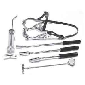 Kit d'instruments dentaires vétérinaires OEM pour équins McPherson Mouth Gag Speculum 3 flotteurs dentaires pour chevaux Instruments vétérinaires - Product Image 2