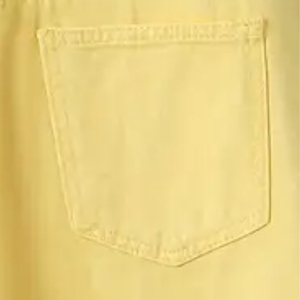 Short 100% coton jaune denim personnalisé de haute qualité, taille haute, ceinture élastique, style décontracté, short droit pour femmes - Product Image 5
