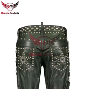 Pantalon en cuir élégant multi-poches pour hommes Pantalon décontracté Hip Hop Streetwear - Product Image 6