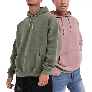 Sudadera con Capucha Extra Grande, Lavada al Ácido, Estilo Vintage, con Estampado Digital y Bolsillo para Hombre, 100% Algodón Grueso, para Invierno - Product Image 4
