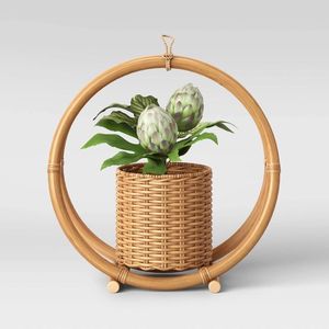 กระถางและกระถางหวายอัจฉริยะสำหรับตกแต่งสวนพร้อมขาตั้งเหล็กขาตั้งสีดำขนาดใหญ่ - Product Image 2