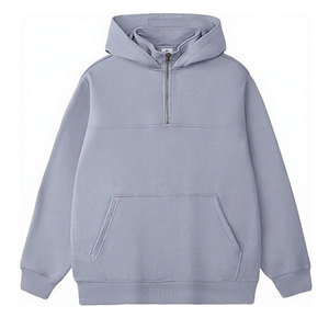 Winter Men's Comfortable Stylish Fit Quarter Zip Hoodies with Breathable Quick Dry Eco-Friendly Polyester/Cotton Lightweight - Product Image 1