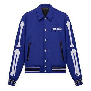 Custom Logo <b>Men</b> AC Milan <b>White</b> Varsity <b>Jacket</b> Varsity Bomber <b>Jacket</b> <b>Men</b> - Product Image 1
