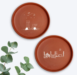 Năm tấm Tường kim loại tròn, mỗi tấm trưng bày các thiết kế theo chủ đề Ấn Độ khác biệt bao gồm một cổng vòm lớn, một con công và một con voi - Product Image 3