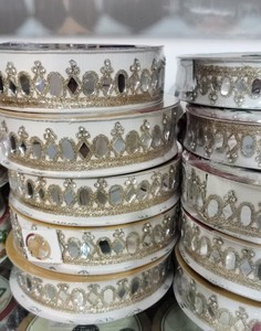 Cordones hechos a mano con espejo bordado hecho a medida idea para usar en la fabricación de collares y pulseras adecuados para adornos de prendas de vestir - Product Image 6