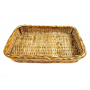 Top Standard Product Hand Woven Round Wicker Home Decorative Item Serving <b>Tray</b> With Handles Biodegradable Serving <b>Storage</b> <b>Tray</b> - Product Image 4