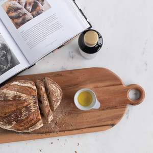 Juego de 2 tablas de cortar con mango de queso de madera de acacia, tabla de cortar de madera de haya de tamaño personalizado, Color de madera natural - Product Image 6